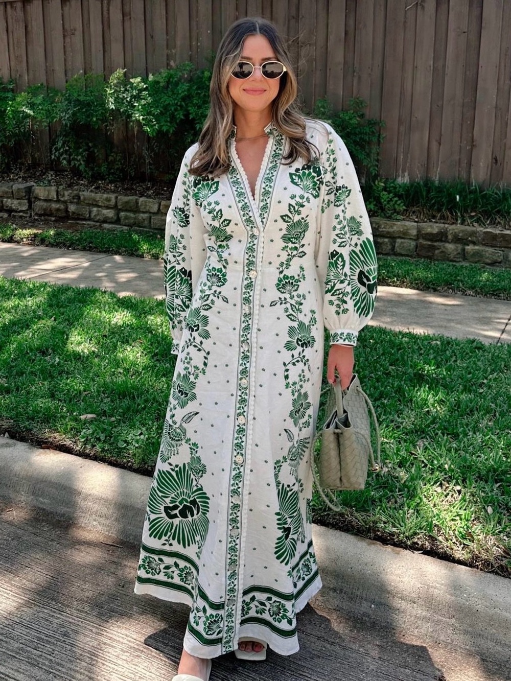 Farm Rio Forest soul off white maxi dress Medium - Picture 1 of 8